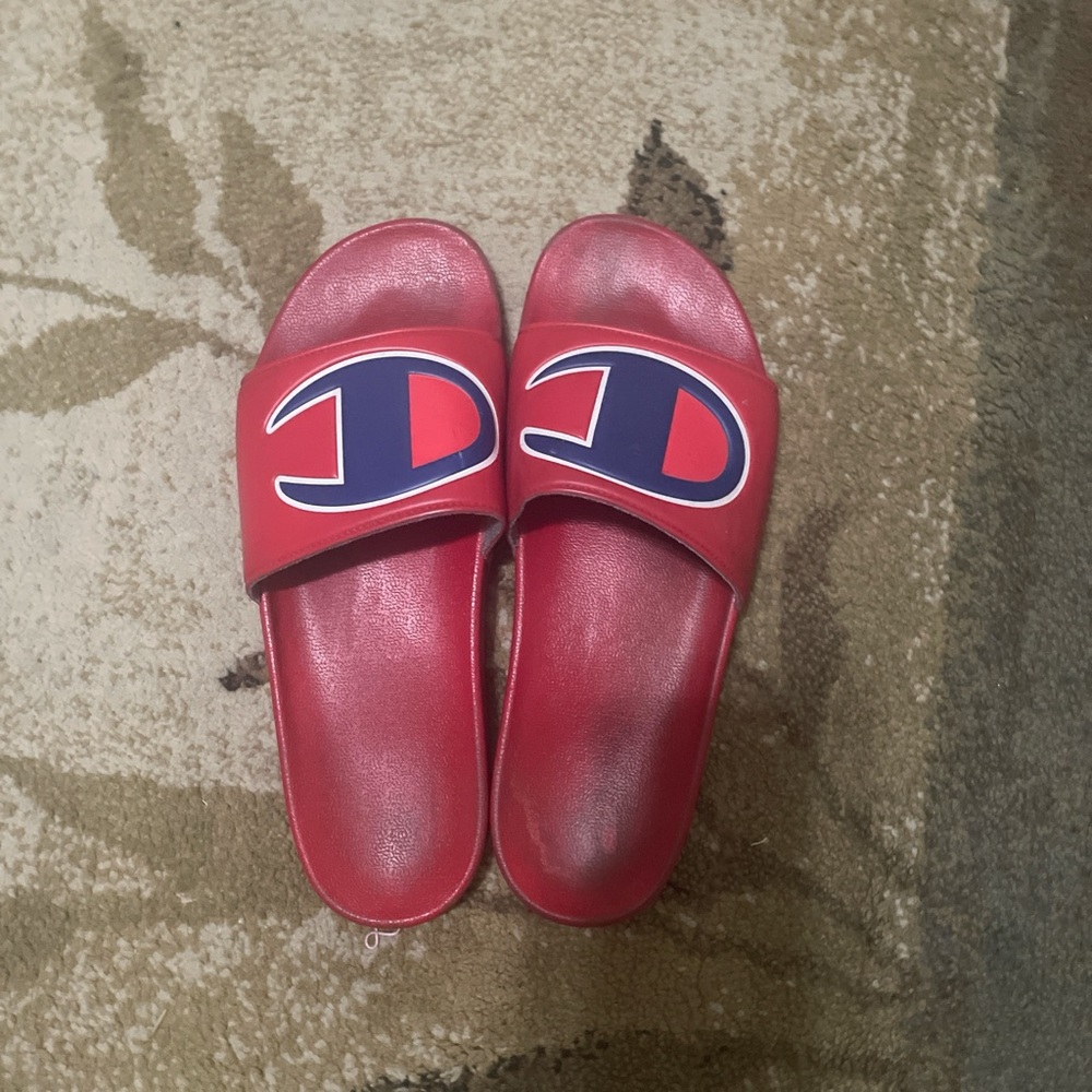 Champion Red Slide Sandals with Sporty Design